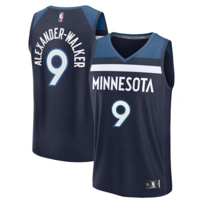 Nickeil Alexander-Walker Minnesota Timberwolves Fast Break Replica Player Jersey - Icon Edition - Navy