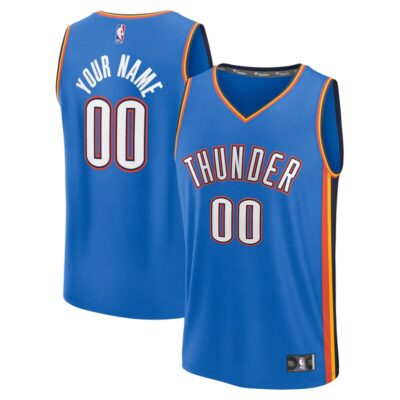 Oklahoma City Thunder Youth Fast Break Custom Replica Jersey - Icon Edition - Blue