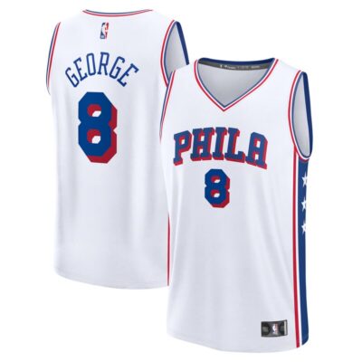 Paul George Philadelphia 76ers Fast Break Replica Player Jersey - Association Edition - White