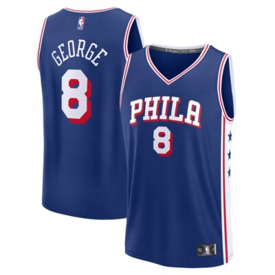 Paul George Philadelphia 76ers Fast Break Replica Player Jersey - Icon Edition - Royal