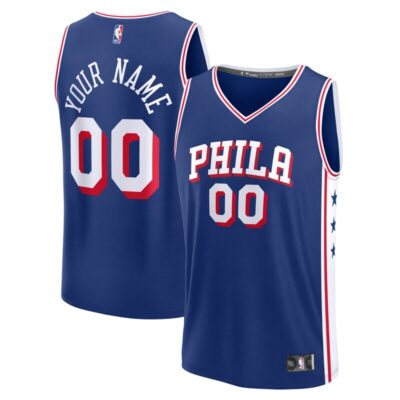 Philadelphia 76ers Fast Break Custom Jersey - Icon Edition - Blue