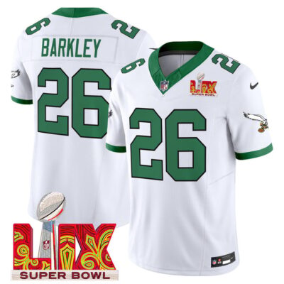 Philadelphia Eagles Kelly Green Super Bowl LIX Patch Vapor Limited Jersey