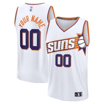 Phoenix Suns Youth Custom Fast Break Jersey - White - Association Edition