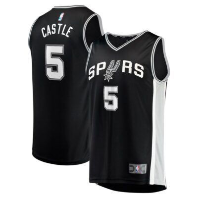 Stephon Castle San Antonio Spurs 2024 NBA Draft Fast Break Player Jersey - Icon Edition - Black