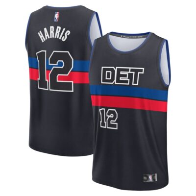 Tobias Harris Detroit Pistons Youth Fast Break Player Jersey - Statement Edition - Black