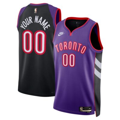 Toronto Raptors Unisex Adult Swingman Custom Jersey - Classic Edition - Purple
