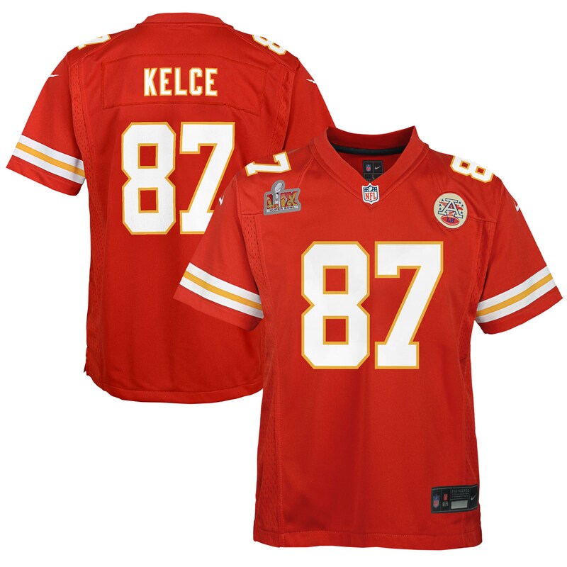 Travis Kelce Kansas City Chiefs Youth Super Bowl LIX Game Player Jersey - Red