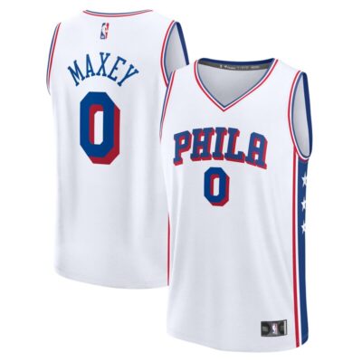 Tyrese Maxey Philadelphia 76ers Youth Fast Break Replica Player Jersey - Association Edition - White
