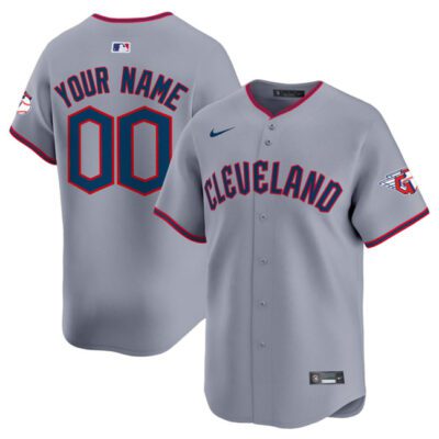 Cleveland Guardians Active Player Custom Gray Alternate Limited Stitched Baseball Jersey