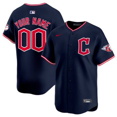 Cleveland Guardians Active Player Custom Navy 2025 Alternate Limited Stitched Baseball Jersey