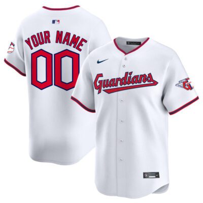 Cleveland Guardians Active Player Custom White Home Limited Stitched Baseball Jersey