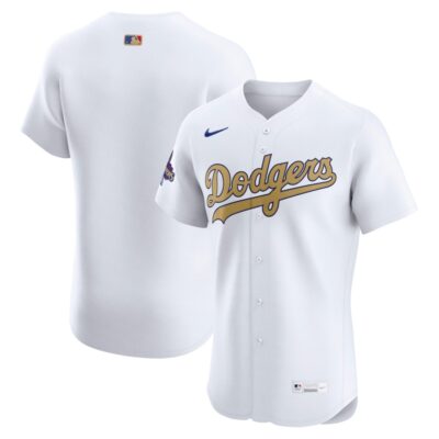 Los Angeles Dodgers 2025 Gold Collection Elite Jersey - White
