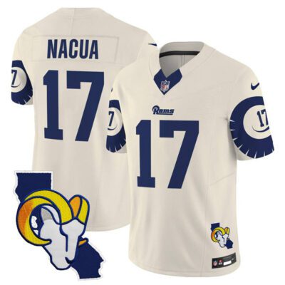 Los Angeles Rams #17 Puka Nacua Bone 2025 F.U.S.E. V2 Limited Football Stitched Jersey