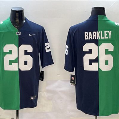 Philadelphia Eagles #26 Saquon Barkley Green & Navy Split Vapor Untouchable Limited Football Stitched Jersey