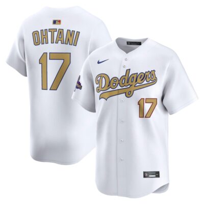 Shohei Ohtani Los Angeles Dodgers 2025 Gold Collection Limited Jersey - White