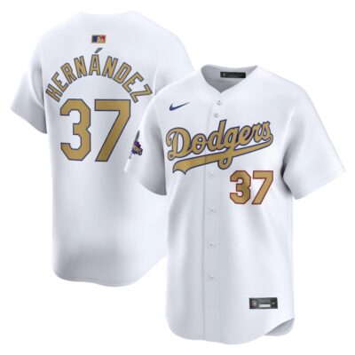 Teoscar Hernandez Los Angeles Dodgers 2025 Gold Collection Limited Jersey - White