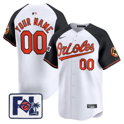 Baltimore Orioles 2025 Spring Training Patch Vapor Premier Limited Custom Jersey - White Alternate
