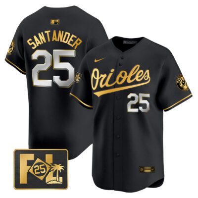Baltimore Orioles 2025 Spring Training Patch Vapor Premier Limited Jersey - Black Limited Anthony Santander