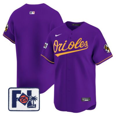 Baltimore Orioles 2025 Spring Training Patch Vapor Premier Limited Jersey - Purple Gold Team