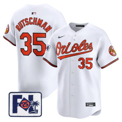 Baltimore Orioles 2025 Spring Training Patch Vapor Premier Limited Jersey - White Adley Rutschman