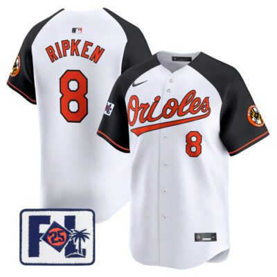 Baltimore Orioles 2025 Spring Training Patch Vapor Premier Limited Jersey - White Alternate Cal Ripken