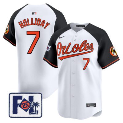 Baltimore Orioles 2025 Spring Training Patch Vapor Premier Limited Jersey - White Alternate Jackson Holliday