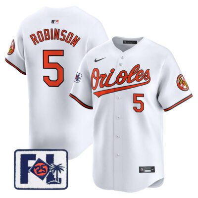 Baltimore Orioles 2025 Spring Training Patch Vapor Premier Limited Jersey - White Brooks Robinson
