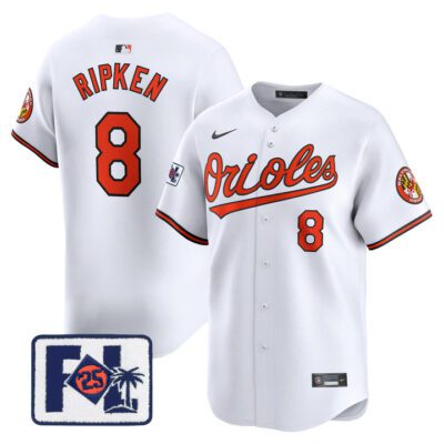 Baltimore Orioles 2025 Spring Training Patch Vapor Premier Limited Jersey - White Cal Ripken