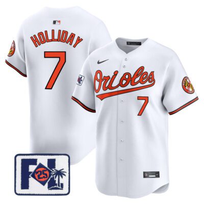 Baltimore Orioles 2025 Spring Training Patch Vapor Premier Limited Jersey - White Jackson Holliday