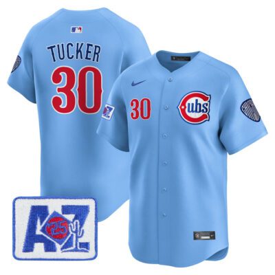 Chicago Cubs 2025 Spring Training Patch Vapor Premier Limited Jersey - Blue Kyle Tucker