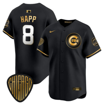 Chicago Cubs 2025 Vapor Premier Limited Jersey - Black Gold Ian Happ