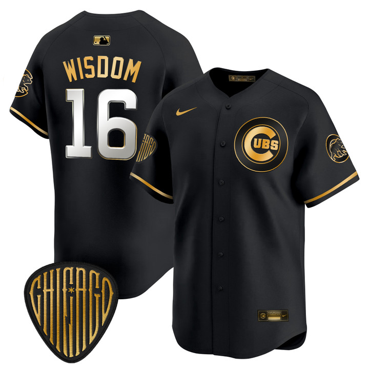 Chicago Cubs 2025 Vapor Premier Limited Jersey - Black Gold Patrick Wisdom