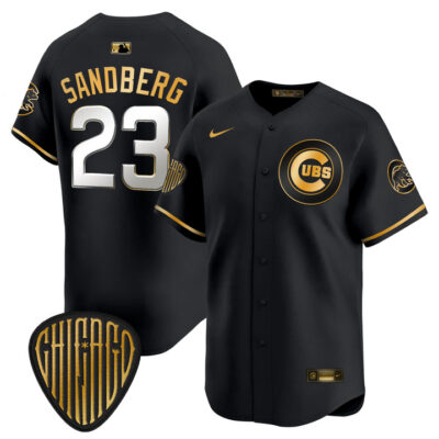 Chicago Cubs 2025 Vapor Premier Limited Jersey - Black Gold Ryne Sandberg