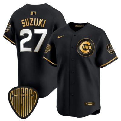 Chicago Cubs 2025 Vapor Premier Limited Jersey - Black Gold Seiya Suzuki