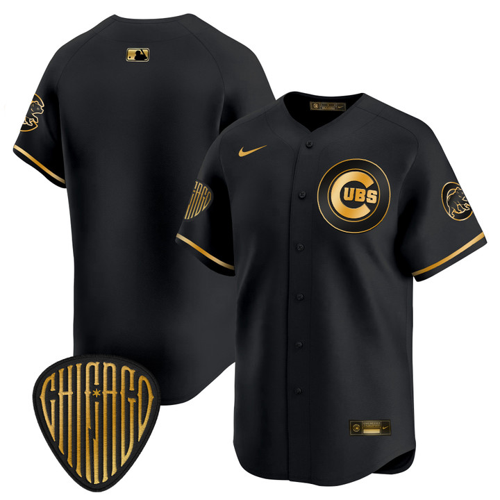 Chicago Cubs 2025 Vapor Premier Limited Jersey - Black Gold Team