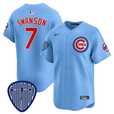 Chicago Cubs 2025 Vapor Premier Limited Jersey - Blue Dansby Swanson