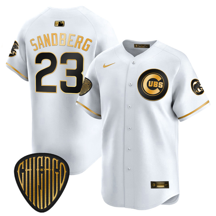 Chicago Cubs 2025 Vapor Premier Limited Jersey - White Gold Ryne Sandberg