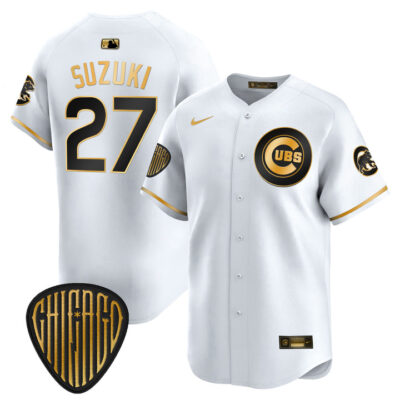 Chicago Cubs 2025 Vapor Premier Limited Jersey - White Gold Seiya Suzuki