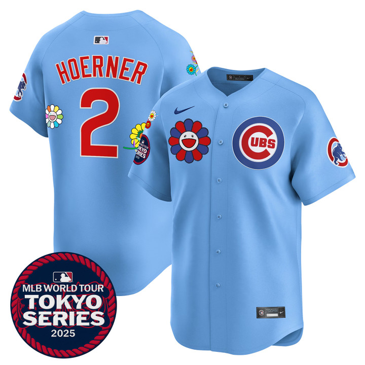 Chicago Cubs Tokyo Series 2025 Vapor Premier Limited Jersey - Stitched Blue Nico Hoerner