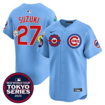 Chicago Cubs Tokyo Series 2025 Vapor Premier Limited Jersey - Stitched Blue Seiya Suzuki