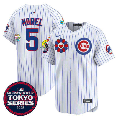 Chicago Cubs Tokyo Series 2025 Vapor Premier Limited Jersey - Stitched Pinstripe Christopher Morel