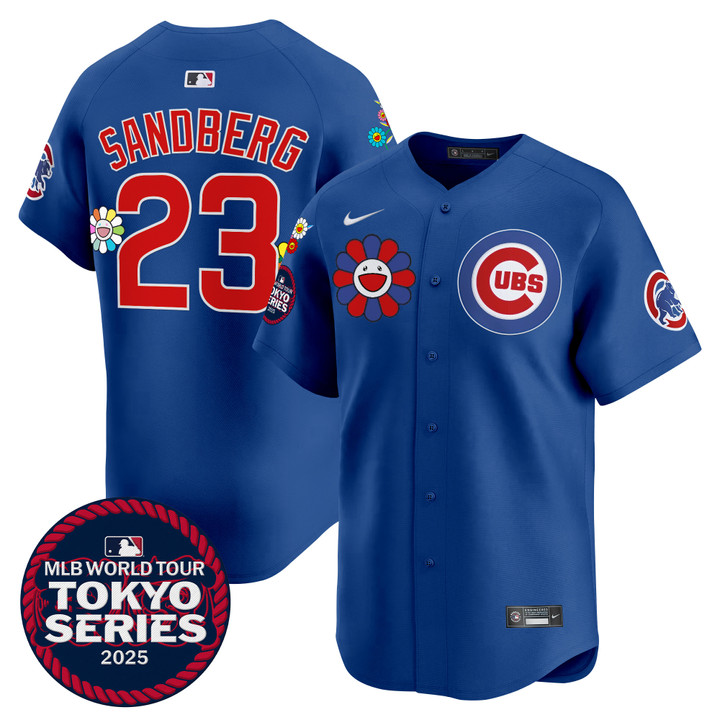 Chicago Cubs Tokyo Series 2025 Vapor Premier Limited Jersey - Stitched Royal Ryne Sandberg