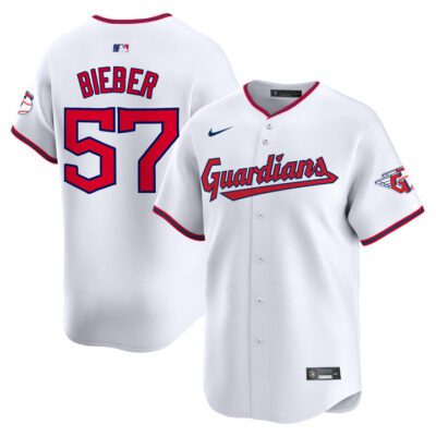 Cleveland Guardians 2025 Vapor Premier Limited Jersey - White Shane Bieber