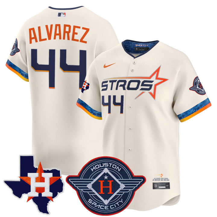 Houston Astros 2025 City Connect Texas Patch Vapor Premier Limited Jersey - Cream Yordan Alvarez