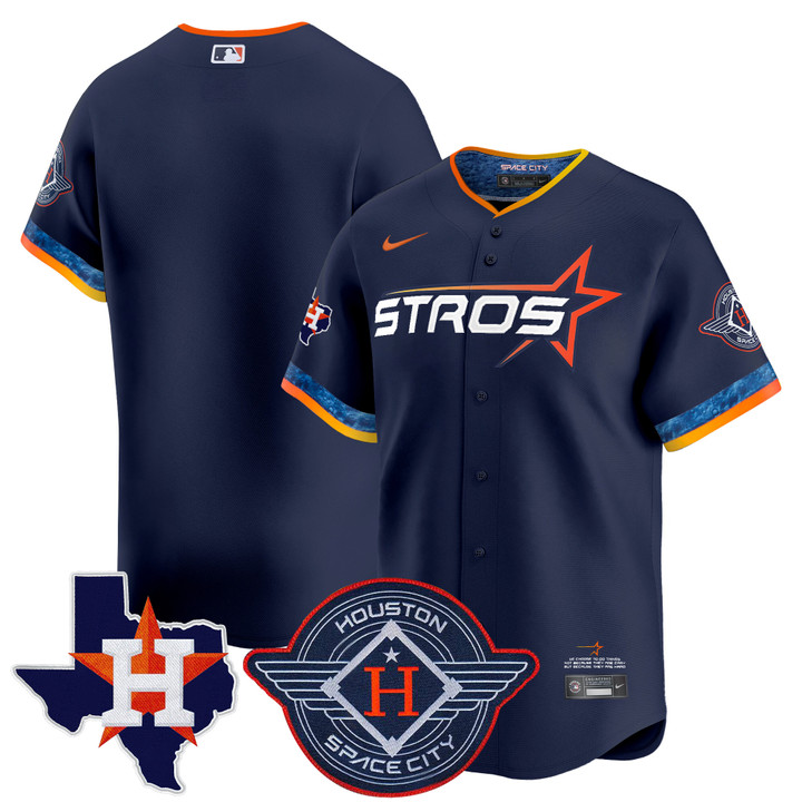 Houston Astros 2025 City Connect Texas Patch Vapor Premier Limited Jersey - Navy Team