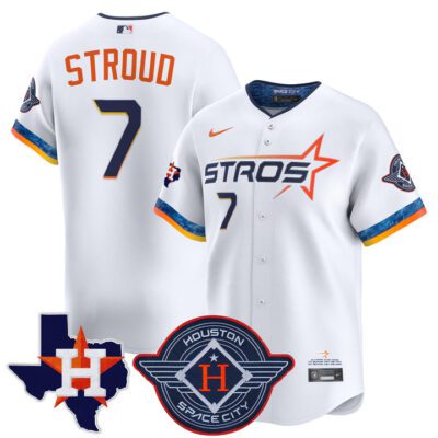 Houston Astros 2025 City Connect Texas Patch Vapor Premier Limited Jersey - White CJ Stroud
