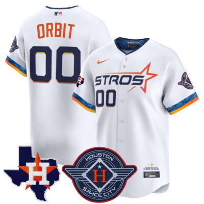 Houston Astros 2025 City Connect Texas Patch Vapor Premier Limited Jersey - White Orbit