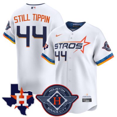Houston Astros 2025 City Connect Texas Patch Vapor Premier Limited Jersey - White Still Tippin