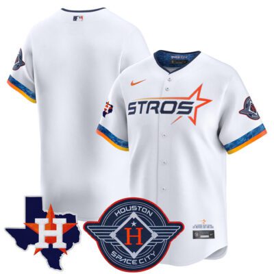 Houston Astros 2025 City Connect Texas Patch Vapor Premier Limited Jersey - White Team