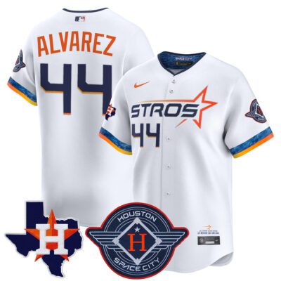 Houston Astros 2025 City Connect Texas Patch Vapor Premier Limited Jersey - White Yordan Alvarez